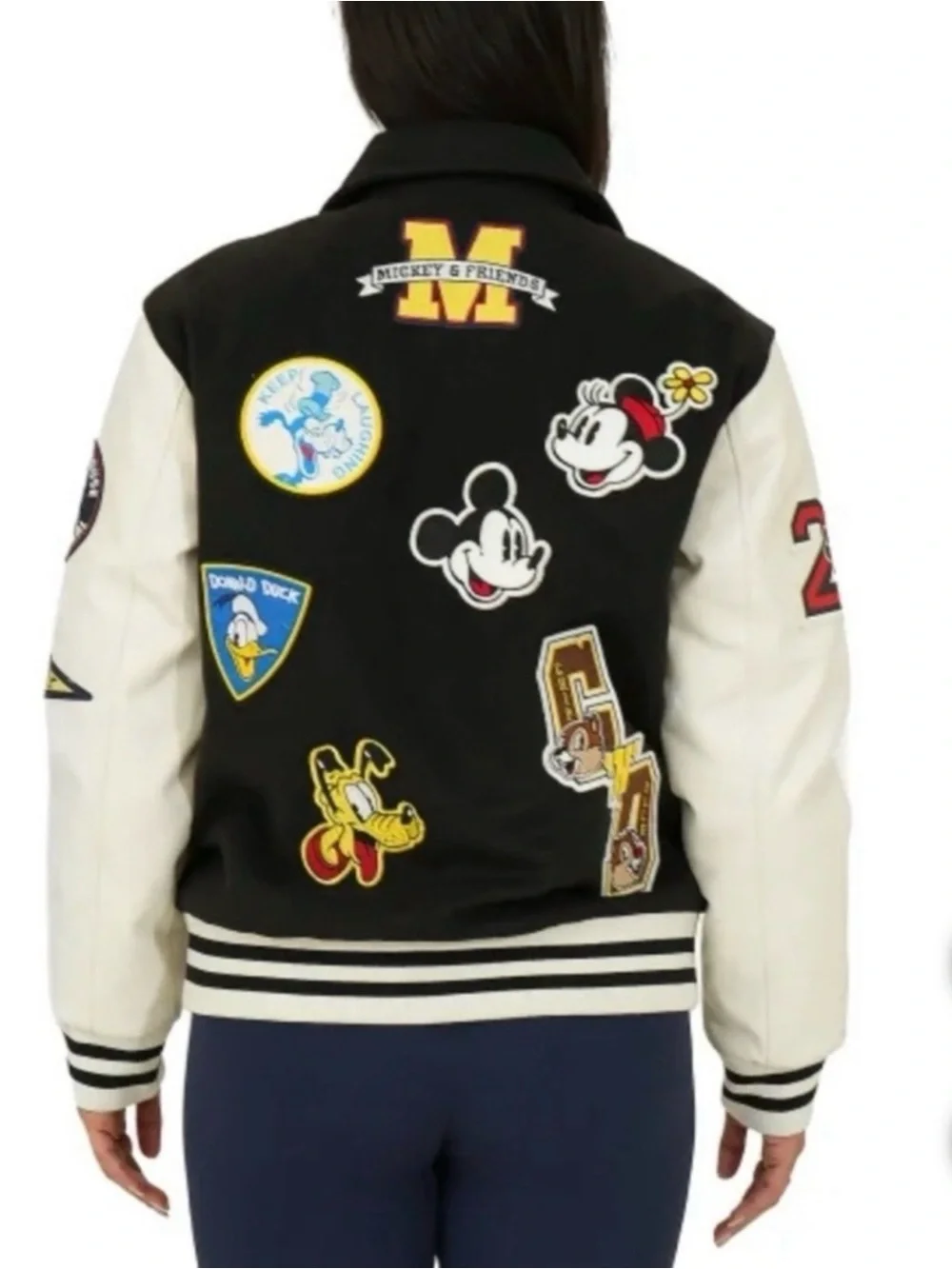 Mickey Mouse Black & White Varsity Jacket - Picture 3 of 3